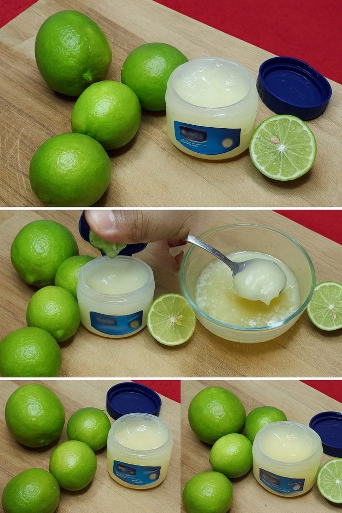 mélange du citron et de la vaseline