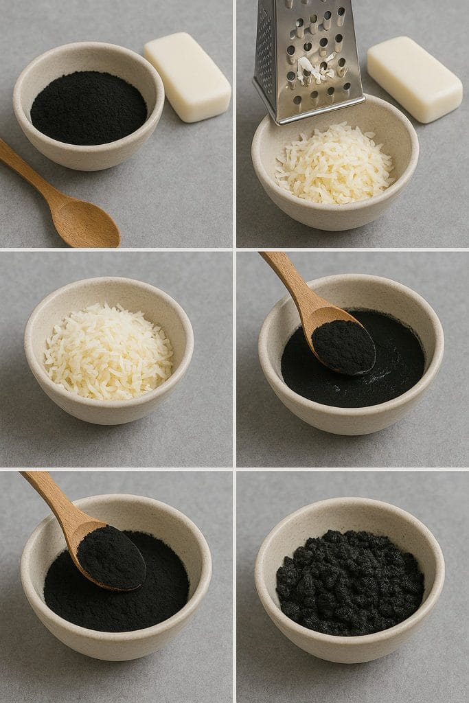 charbon et du savon