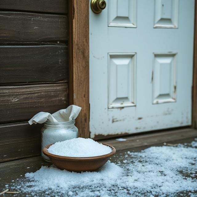 Versez du sel devant votre porte