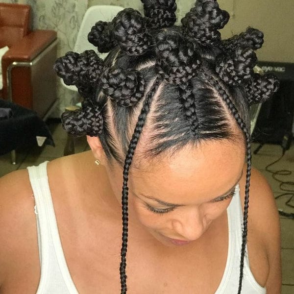 tresses africaines Bantu Knots