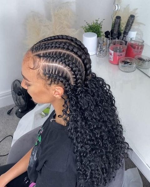 Tresses africaines avec extensions de cheveux