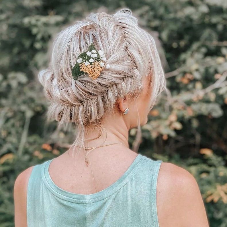 Tresse couronne en queue de poisson