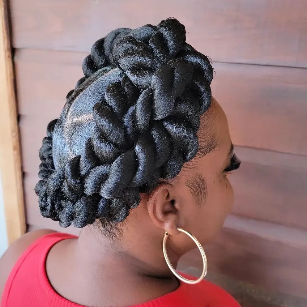 Chignon de laitière torsadé
